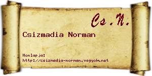 Csizmadia Norman névjegykártya